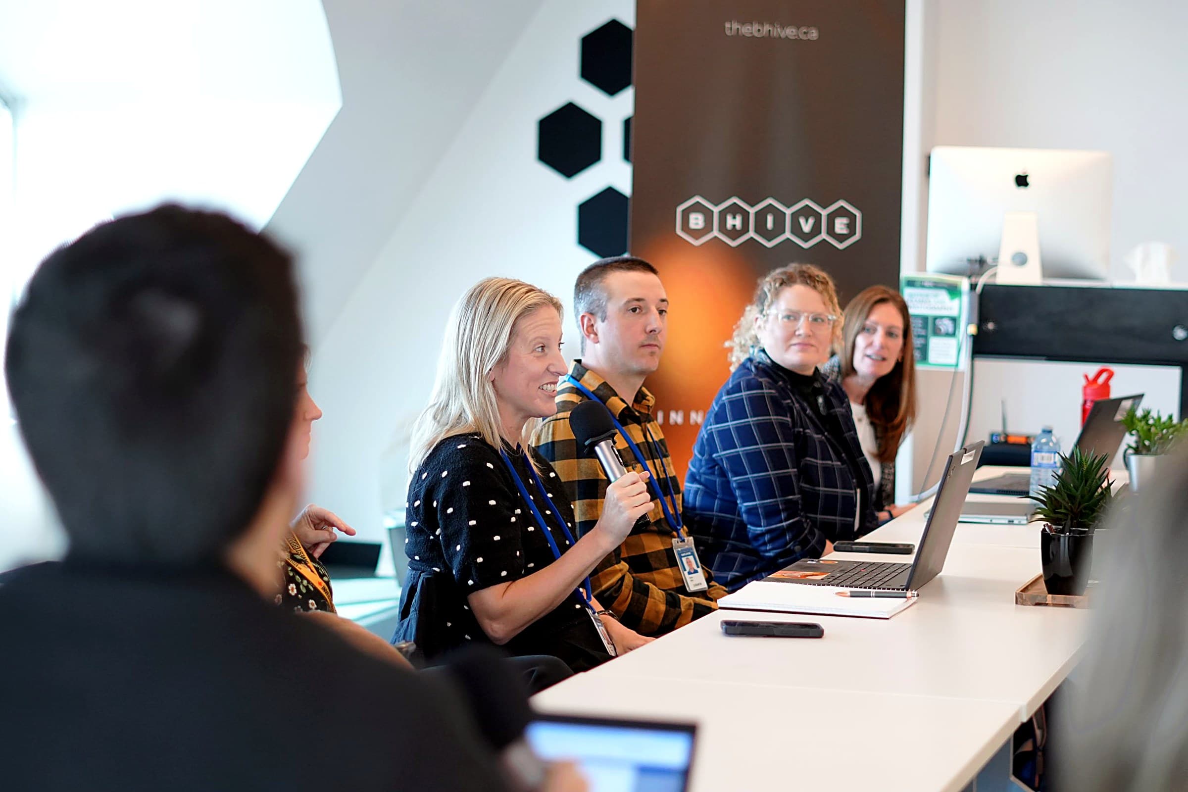 Participants and specialists in a workshop at BHive