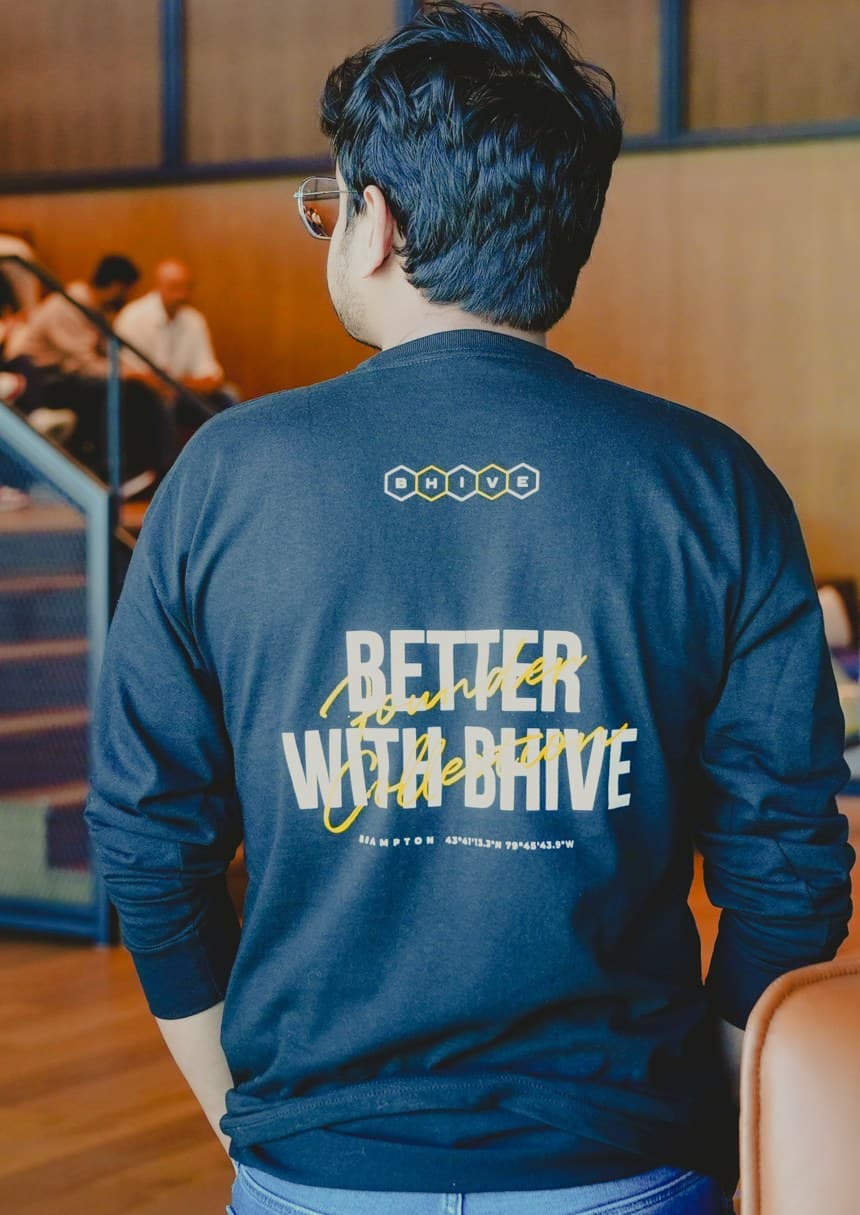 A participant in a Better with BHive jacket at a session