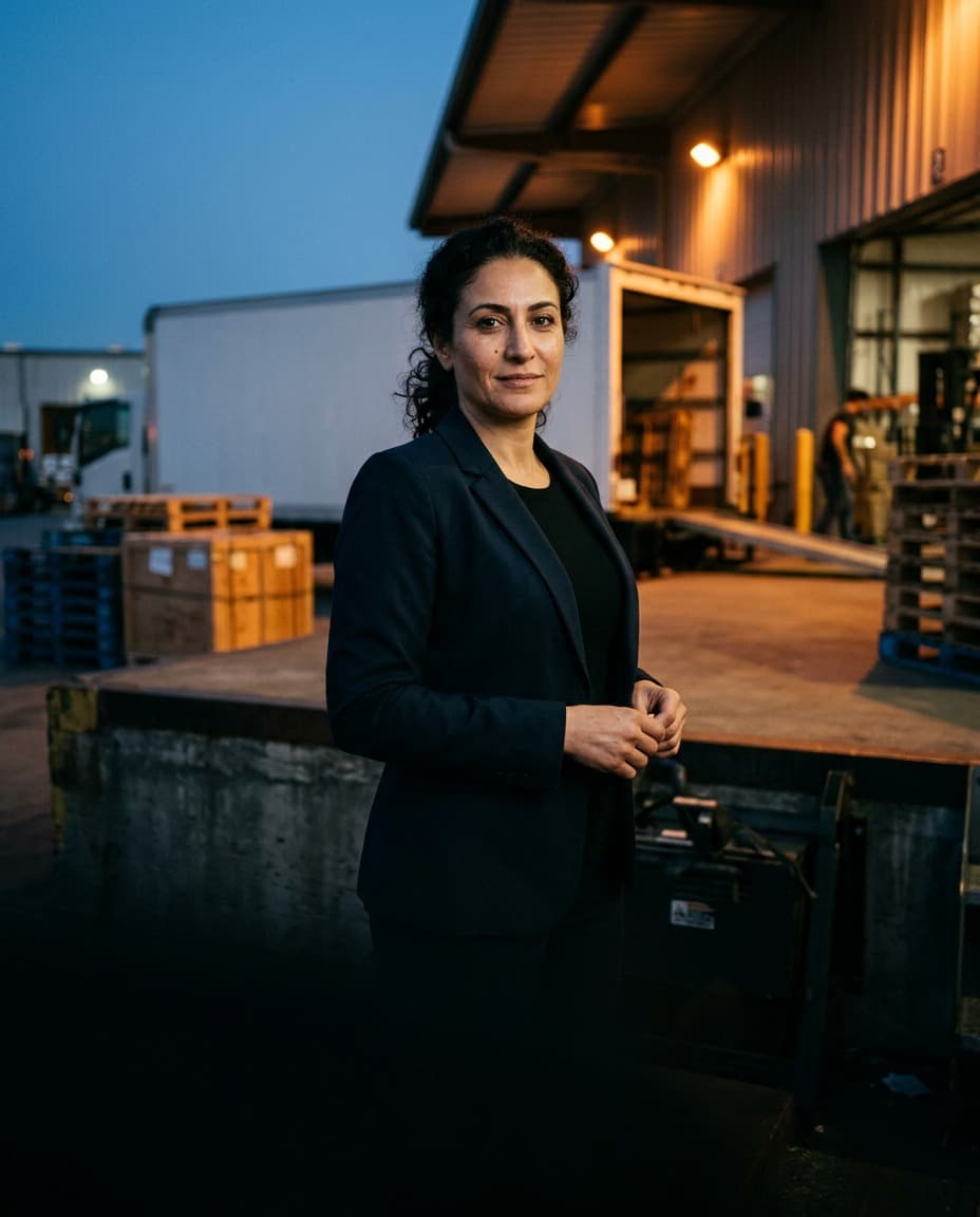 Owner of Peelway Freight at the loading dock